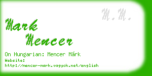 mark mencer business card